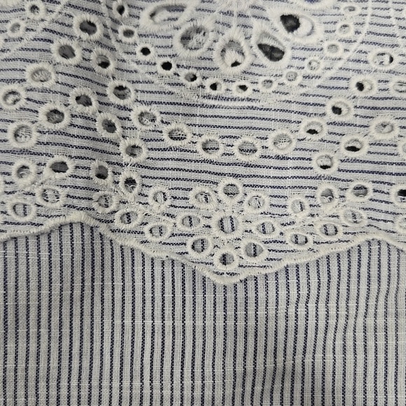 SUNDANCE-Blue/White 100% Cotton Eyelet Rain Dress-Size Medium - Picture 11 of 12